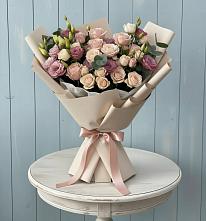 Букет цветов из:  Розы и Лизиантусы #REPLACE_PRED# Энергетик