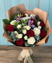 Букет цветов из:  Розы и Альстромерии в Энергетик