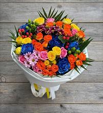 Букет цветов из:  Розы и Хризантемы в Энергетик