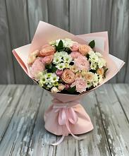 Букет цветов из:  Гвоздики, Розы и Хризантемы в Энергетик