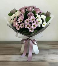 Букет цветов из:  Хризантемы и Розы #REPLACE_PRED# Энергетик