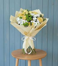 Букет цветов из:  Хризантемы и Розы #REPLACE_PRED# Энергетик