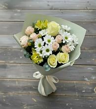 Букет цветов из:  Альстромерии, Розы и Хризантемы в Энергетик