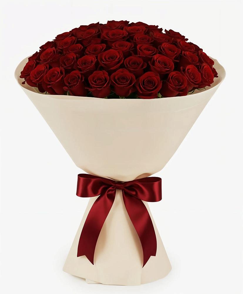 Букет 101 Бордовая роза Блэк Бакарра в Энергетик