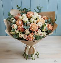 Букет цветов из:  Альстромерии и Розы #REPLACE_PRED# Энергетик